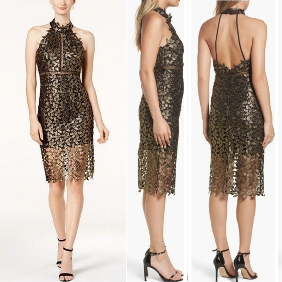 🆕️ Bardot Gemma Halter Sheath Dress - Picture 3 of 13